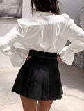 Women's casual blouse with elegant bell sleeves