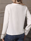 Niche V-neck lace tassel shirt, elegant and versatile
