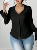 French-style fitted waist elegant top for women
