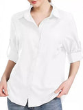 Women's collared zippered pocket shirt_CWTSTL01346