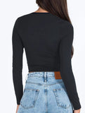 Trendy and sexy slim-fit faux two-piece top for women