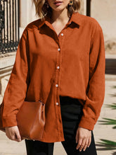 Women's Corduroy Casual Shirt_CWTSTL01374