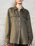 Tencel Linen Utility Pocket Shirt_CWTSTL01383