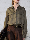 Tencel Linen Utility Pocket Shirt_CWTSTL01383