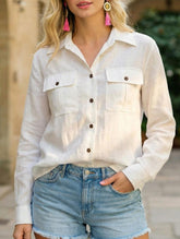 Tencel Linen Utility Pocket Shirt_CWTSTL01383