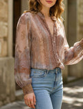 Boho Printed Loose Shirt Top
