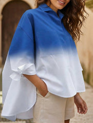 Loose Gradient Long Sleeve Shirt