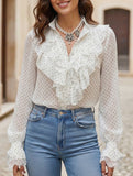 Polka Dot Loose Long Sleeve Blouse