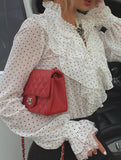 Polka Dot Loose Long Sleeve Blouse