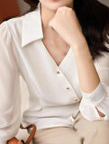 Satin Long Sleeve Button Shirt