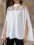 Mesh Off Shoulder Loose Blouse