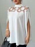 Mesh Off Shoulder Loose Blouse
