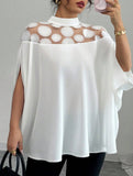 Mesh Off Shoulder Loose Blouse