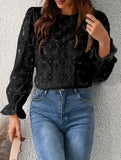 Hollow Lace Long Sleeve Shirt