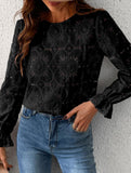 Hollow Lace Long Sleeve Shirt