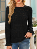 Hollow Lace Long Sleeve Shirt