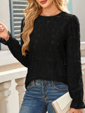 Hollow Lace Long Sleeve Shirt
