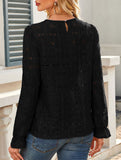 Hollow Lace Long Sleeve Shirt
