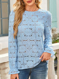 Hollow Lace Long Sleeve Shirt