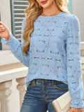 Hollow Lace Long Sleeve Shirt