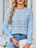 Hollow Lace Long Sleeve Shirt