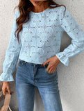 Hollow Lace Long Sleeve Shirt