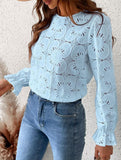 Hollow Lace Long Sleeve Shirt