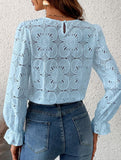 Hollow Lace Long Sleeve Shirt