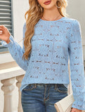 Hollow Lace Long Sleeve Shirt