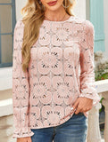 Hollow Lace Long Sleeve Shirt