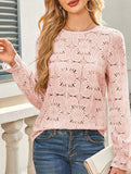 Hollow Lace Long Sleeve Shirt