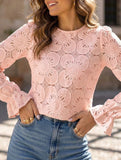 Hollow Lace Long Sleeve Shirt