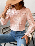 Hollow Lace Long Sleeve Shirt