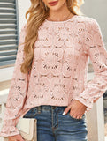 Hollow Lace Long Sleeve Shirt