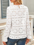 Hollow Lace Long Sleeve Shirt