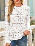 Hollow Lace Long Sleeve Shirt