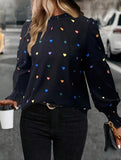 Heart Print Long Sleeve Shirt