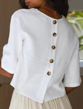 Boho Button Loose Blouse