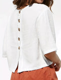 Boho Button Loose Blouse