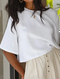 Boho Button Loose Blouse