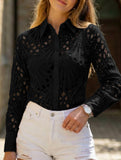 Lace Hollow Long Sleeve Shirt