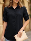 Solid Polo Button Cardigan Shirt