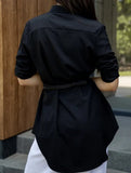 Solid Polo Button Cardigan Shirt