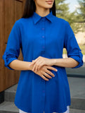 Solid Polo Button Cardigan Shirt