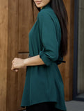 Solid Polo Button Cardigan Shirt