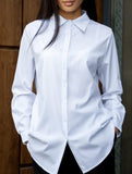 Solid Polo Button Cardigan Shirt
