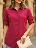 Solid Polo Button Cardigan Shirt