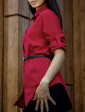 Solid Polo Button Cardigan Shirt