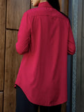 Solid Polo Button Cardigan Shirt