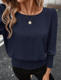 Plus Size Lantern Sleeve Blouse